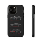 Black GNX Phone Case, Three-View Muscle Car Vector Tough Cover