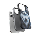 Siberian Husky Geometric Diamond Art Tough Phone Case