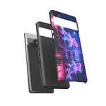 Neon Koi Reflection Vaporwave phone case | Tough Cover