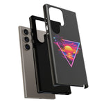 Synthwave Sunset Triangle Phone Case Retro Vaporwave Case