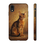 Abyssinian Warm Ticked Portrait Art Tough Phone Case