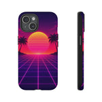 Classic Grid Sunset Vaporwave Art Tough Phone Case