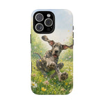 Playful Dog in Meadow Great Dane phone case | Puppy Art Tough Cover