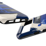 R34 Skyline GT-R Bayside Blue Tough Phone Case for 90s JDM Fans