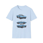 Blue Classic 1967 Corvette Convertible T-Shirt | Sports Car Illustration