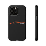 Orange C8 Phone Case for Chevy Fans, Tough Protective Cover
