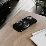 Black Sports Car Illustration 2023 Challenger SRT phone case | Car Drift Reflection