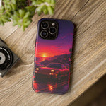 FD RX-7 Retro Sunset Sports Car Tough Case | Neon Vaporwave Beach Drive
