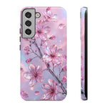 Pink Chrome Cherry Blossom Phone Case | Tough Cover