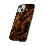 Burmese Golden Sable Portrait Art Tough Phone Case