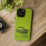 Green Cuda Muscle Car phone case for Gear Heads