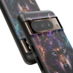 Cosmic Wolf Phone Case, Galaxy Nebula Portrait Tough Cover, Gift
