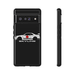R34 Skyline Japanese Flag Race Car Phone Case | JDM GT-R Tough Cover