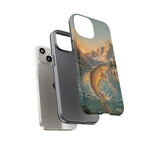 Leaping Golden Trout Lake Scene phone case | Tough Cover