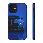 Blue Mustang Art Phone Case, GT500 American Muscle Car Tough Cover for Men