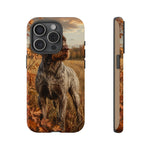 German Wirehaired Pointer Autumn Art Tough Phone Case