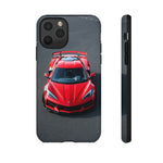 Red C8 Z06 Track Wing Tough Phone Case Cover Gift Art