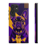 French Bulldog Pop-Art Portrait Tough Phone Case - Purple Gold