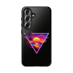 Synthwave Sunset Triangle Phone Case Retro Vaporwave Case