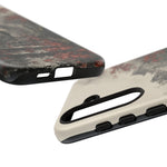 Autumn Temple Steps phone case | Japanese watercolor landscape cover