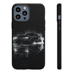 Black Sports Car Illustration 2023 Challenger SRT phone case | Car Drift Reflection