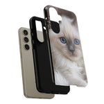 Ragdoll Kitten Phone Case, Blue Eyes Macro Portrait Cover, Gift