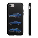 Nova SS Phone Case Blue, Three-View Vector Tough Cover