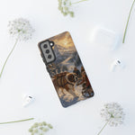 Saint Bernard Winter Rescue phone case | snowy mountain dog scene