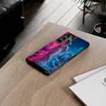 Neon Vaporwave Statue Tough Case | Retro Greek Sculpture Phone Cover
