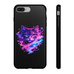 Galaxy Cat Cosmic Swirl Vaporwave Phone Case Mystical Tough Case