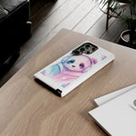 Pastel Panda Phone Case, Glitch Color Block Cover