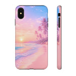 Pastel Beach Sunset Haze Vaporwave Art Tough Phone Case