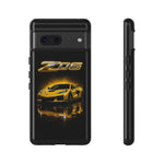 Z06 Corvette Phone Case, Yellow Neon Chrome Studio Cover