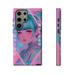 Neon Cyber Geisha phone case | Tough Case