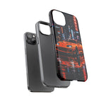 Orange Supra Phone Case, Neon City Night JDM Sports Car Tough Cover