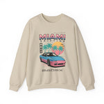 Miami Drifting 240SX Crewneck Sweatshirt JDM Vaporwave Retro Car Art