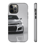 Silver Camaro Phone Case, ZL1 American Muscle Car Tough Cover for Men Gift