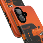 Orange Mustang Art Phone Case, GT500 American Muscle Car Tough Cover for Male
