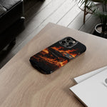 Black Charger Classic Muscle Flames Tough Phone Case Cover Gift