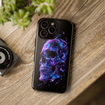 Holographic Skull Phone Case, Shattered Glass Iridescent Cover