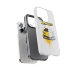 Z06 Corvette Phone Case, Yellow Sketch Reveal Chrome Cover