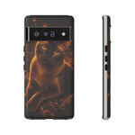 Burmese Golden Sable Portrait Art Tough Phone Case