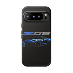 Blue C7 Z06 Sports Car Tough Phone Case Track Style Cover Gift