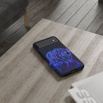 Neon Blue Tiger phone case | tough protective cover
