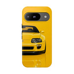 Yellow Supra Phone Case, MK4 90s JDM Legend Tough Protective Cover for Men