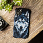 Siberian Husky Geometric Diamond Art Tough Phone Case