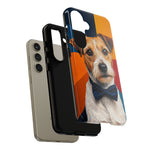 Dapper Terrier Portrait Tough Phone Case - Color Block Art