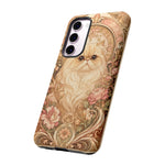 Persian Cat Floral Art Nouveau Tough Phone Case