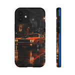 Challenger RT Phone Case, Rainy City Night Muscle Car Tough Cover