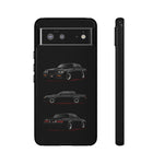 Black GNX Phone Case, Three-View Muscle Car Vector Tough Cover